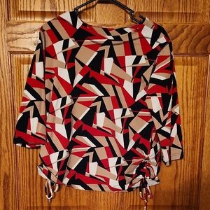 Geometric Patterned Women's Top Size M.